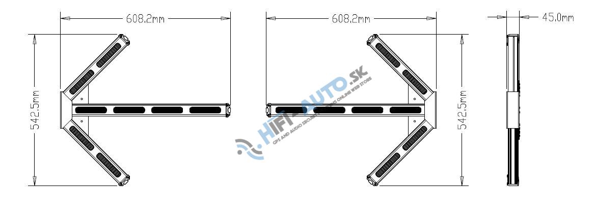 LED prídavné svetlá smerové 12-24V, 608mm, ECE R65
