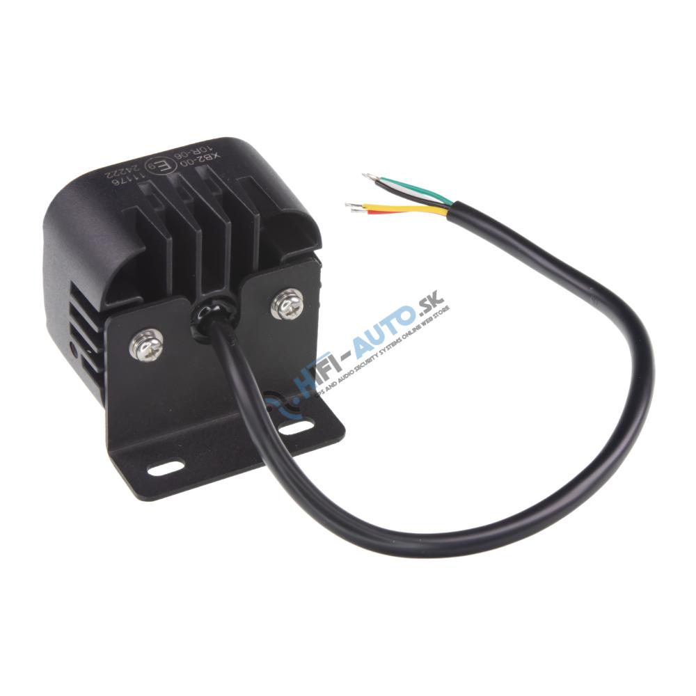 PREDATOR 4x3W LED, 12-24V, modrý, ECE R65 na L držiaku