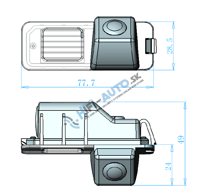 Cúvacia kamera VW GOLF 6