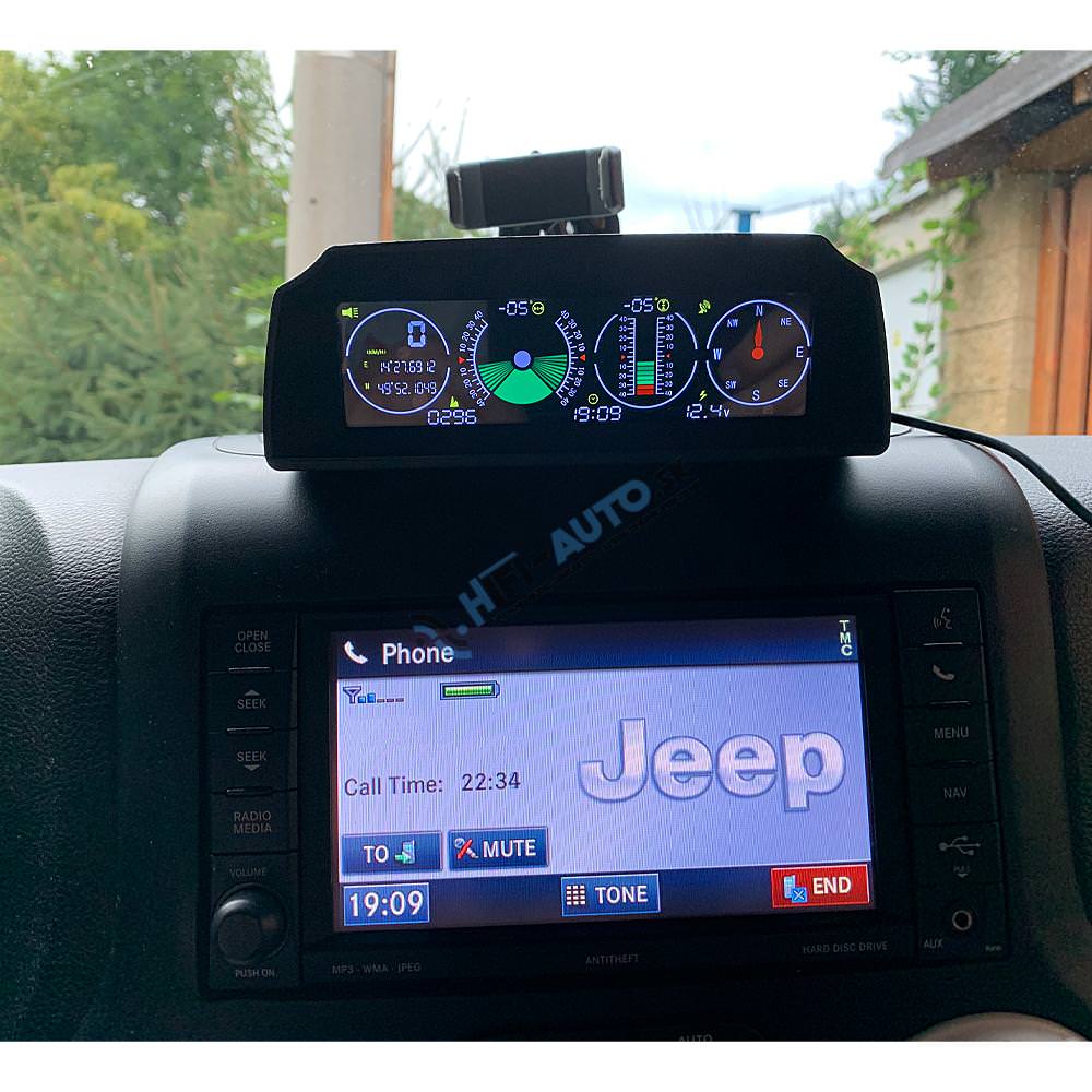 Palubný DISPLEJ 5,2" LCD, GPS merač rýchlosti so vstavaným viacosým gyroskopom