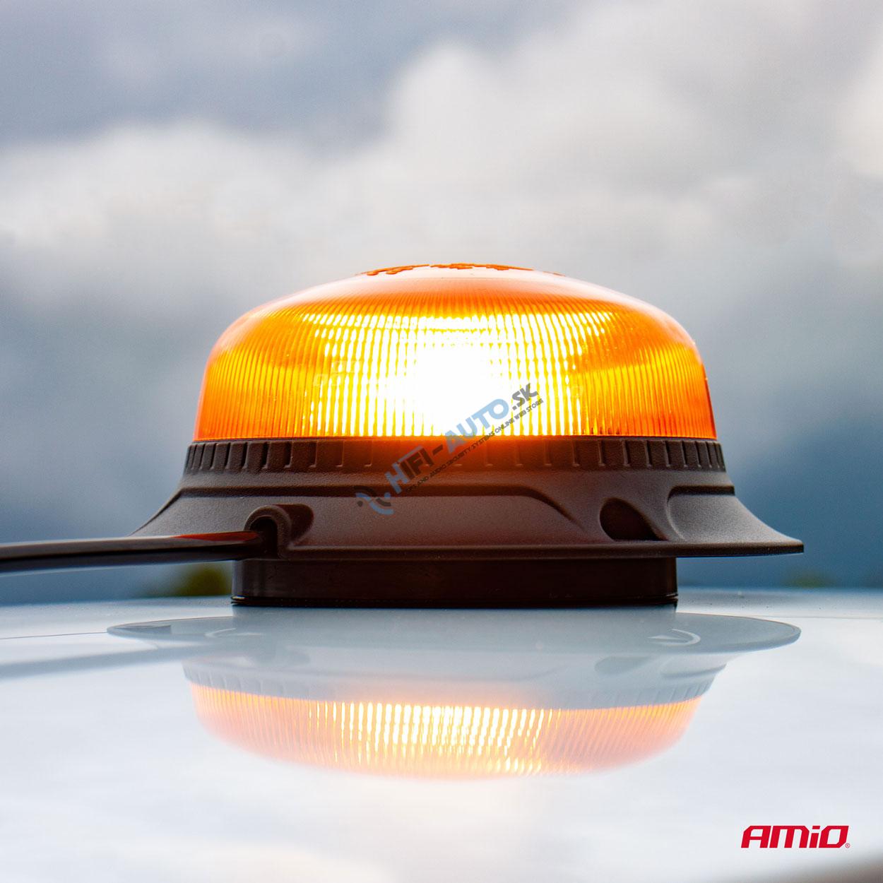 Výstražný maják W21m Magnet / 3 skrutky R65 R10 18LED 12/24V IP56