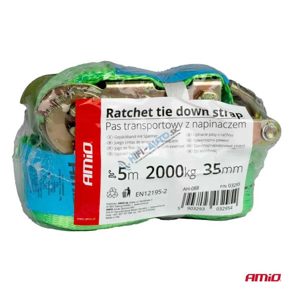 Upínací popruh s račňou 2000kg 35mm 5m