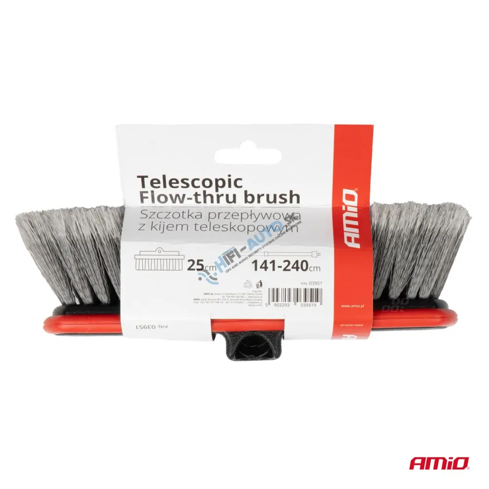 Teleskopická prietoková kefa na umývanie auta 141-240cm