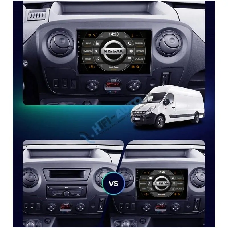 ANDROID 14 Renault Master, Opel Movano, Nissan NV400 2010+ autorádio