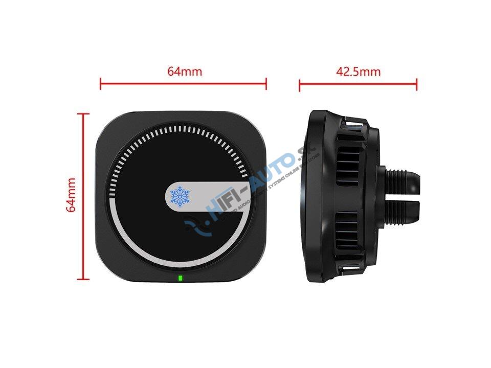 Magnetický držiak s Qi dobíjaním s aktívnym chladením do mriežky ventilácie (MagSafe compatible)