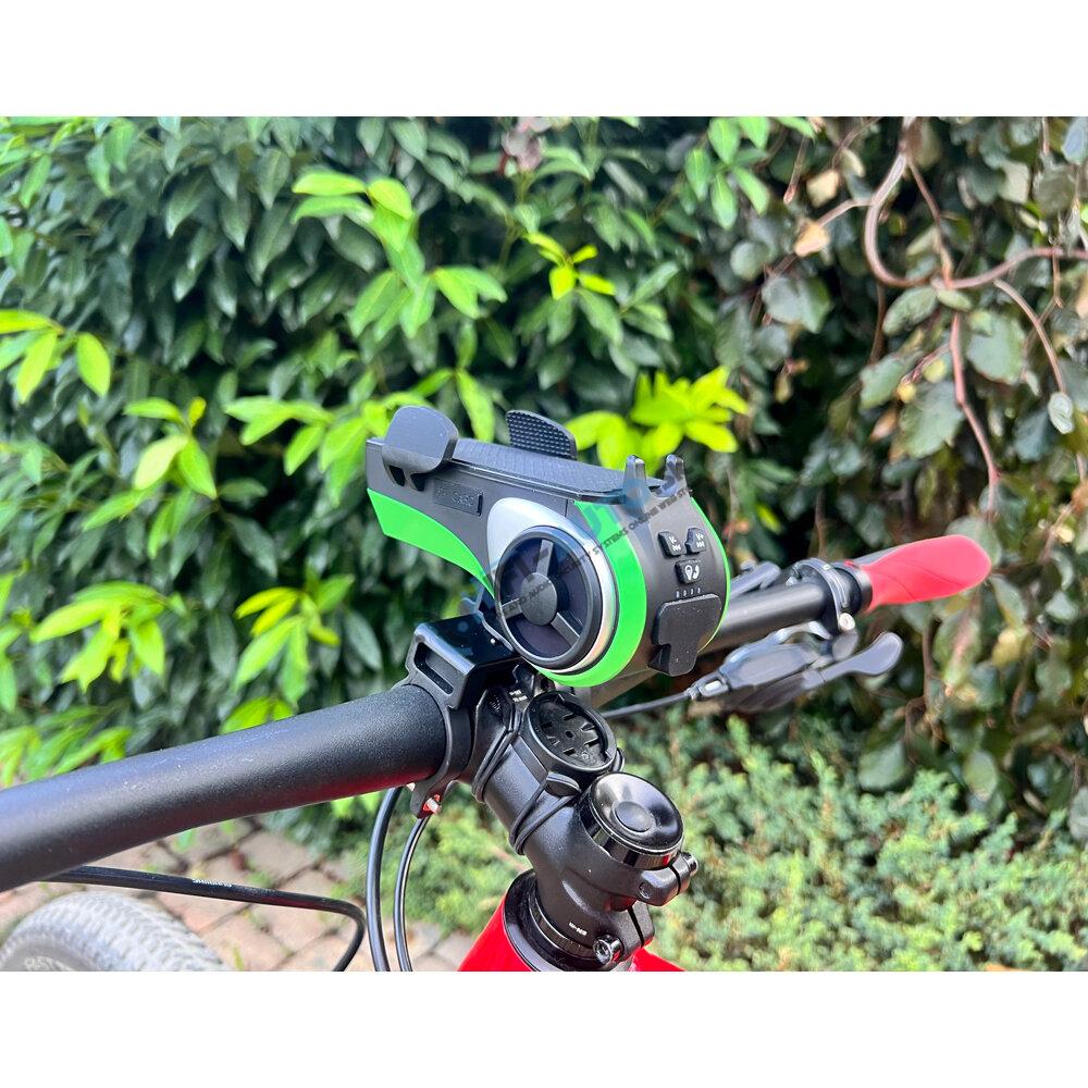 Multifunkčný držiak telefónu na bicykel so zvukovým systémom, BT, USB, SD, AUX