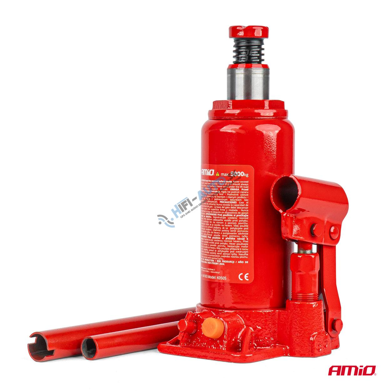 Hydraulický piestový zdvihák 5T v PVC boxe