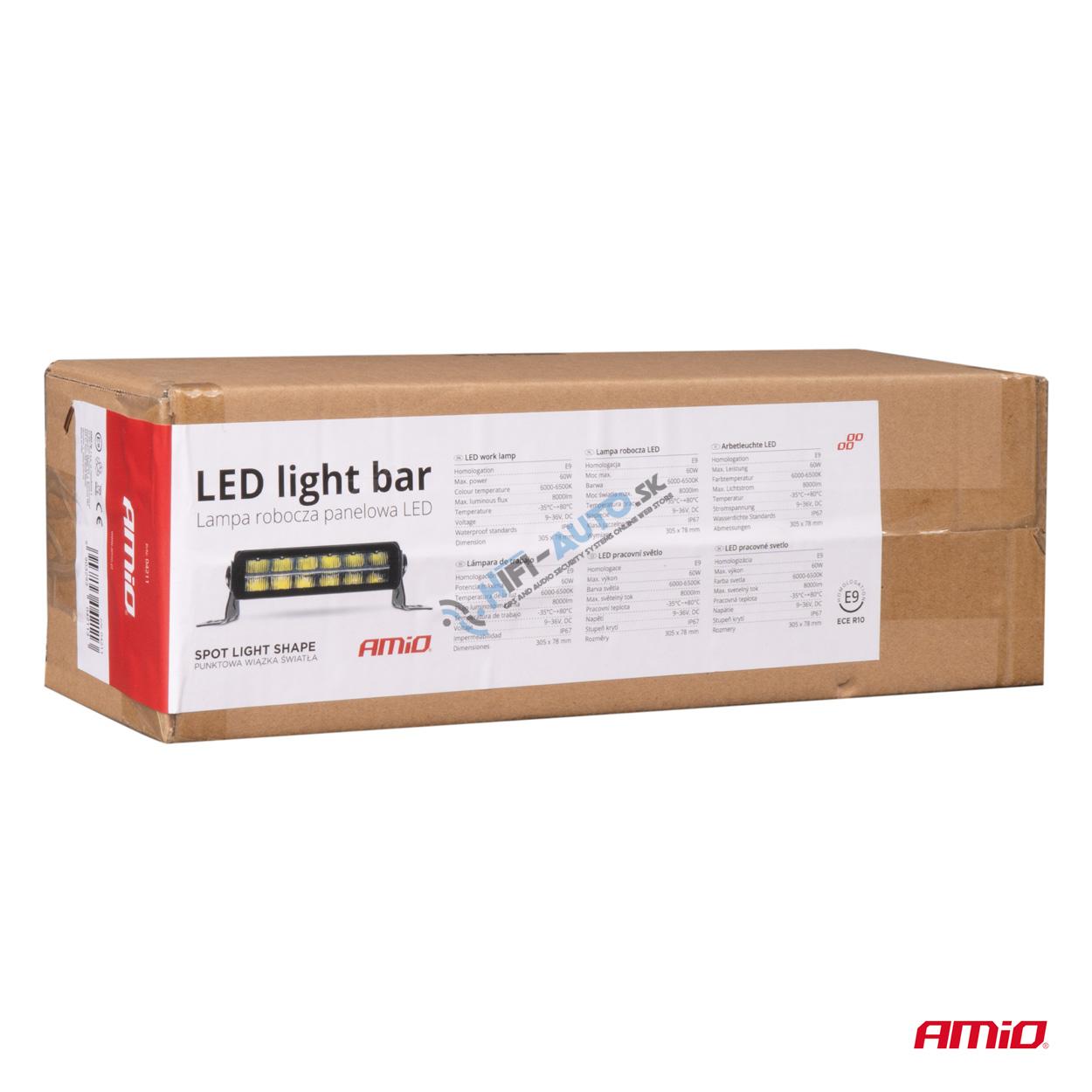 Pracovné panelové svetlo LED BAR AWL70 60W 6500K 8000lm 30cm 12V 24V