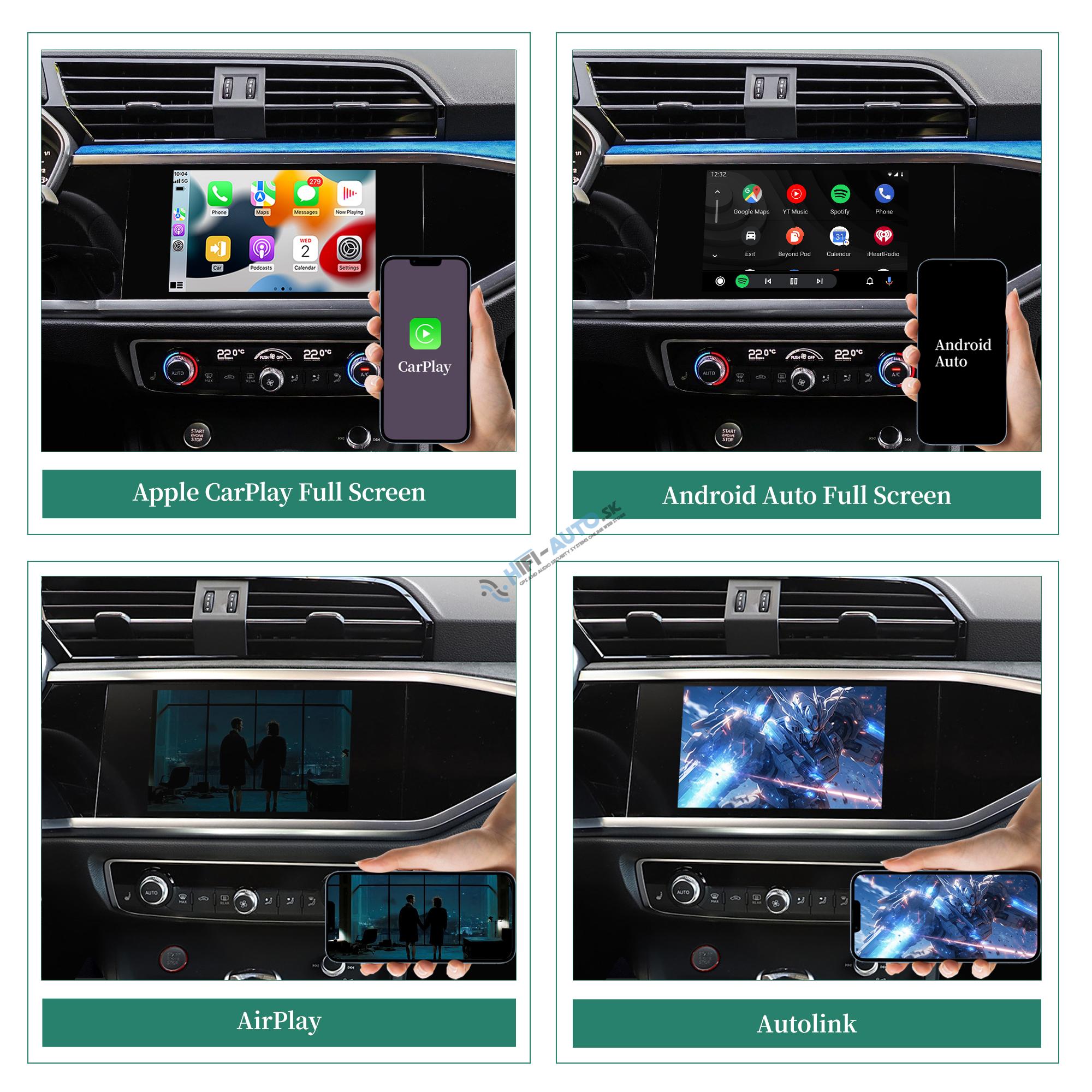 Android Auto + CarPlay + Android pre Audi A1/Q3