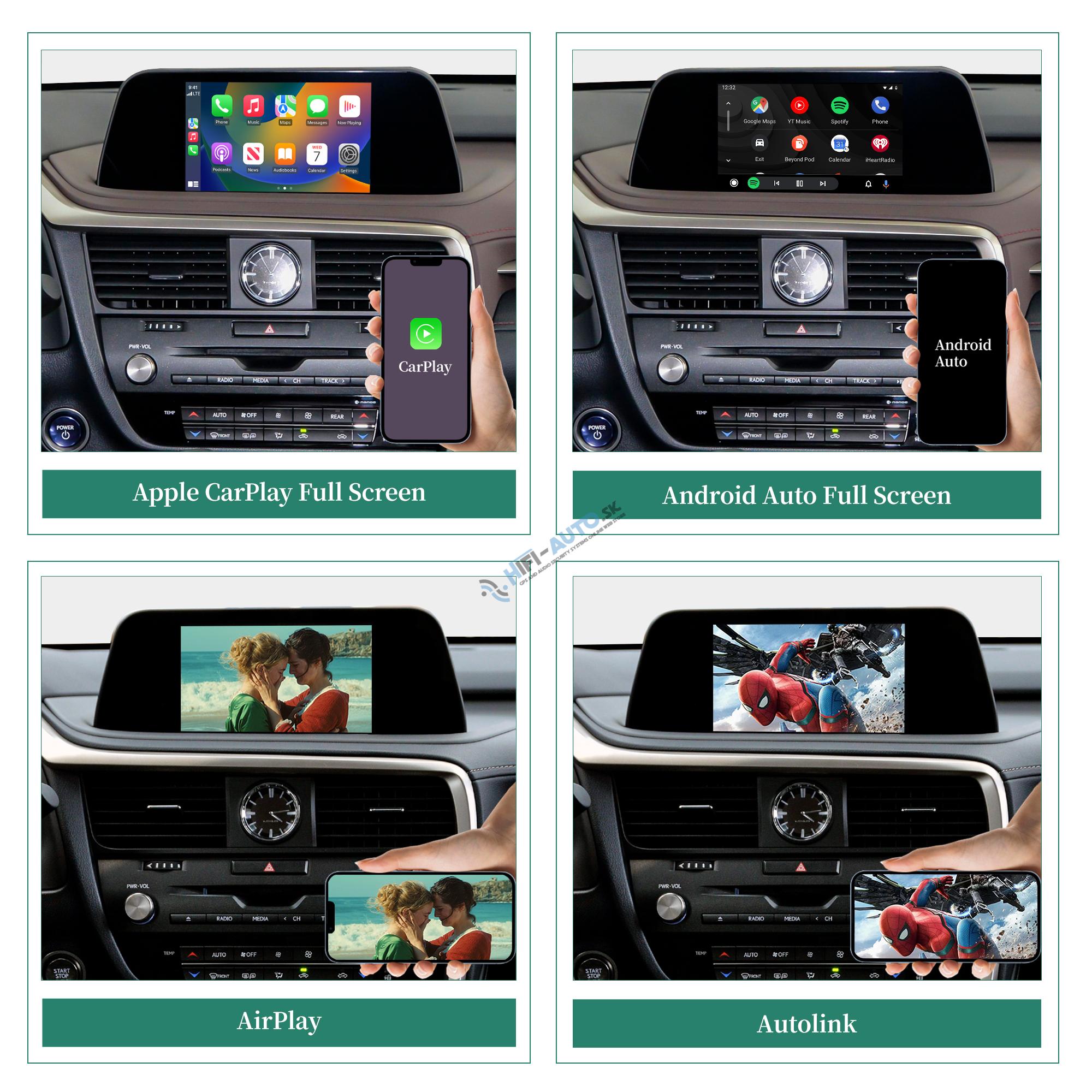 Android Auto + CarPlay + Android pre Lexus RX