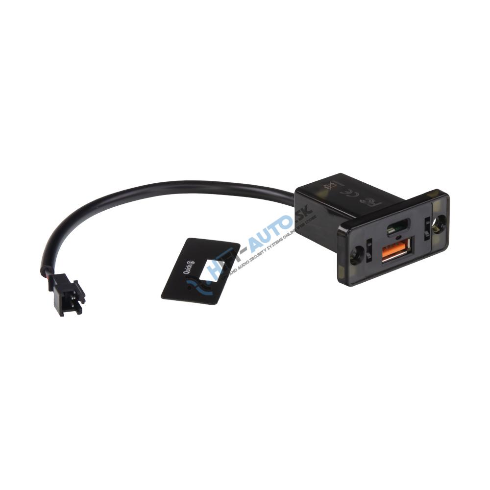 USB nabíjačka QC3.0 do panelu. 12/24V