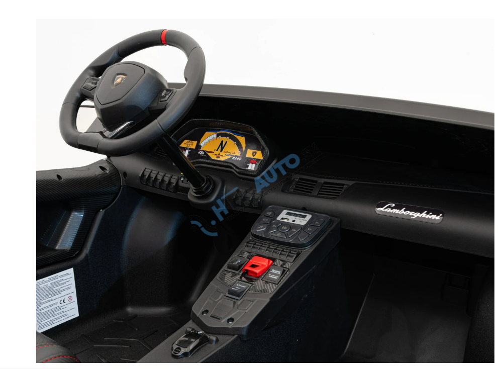 Lamborghini Aventador SV Batériové odrážadlo pre 2 deti biele