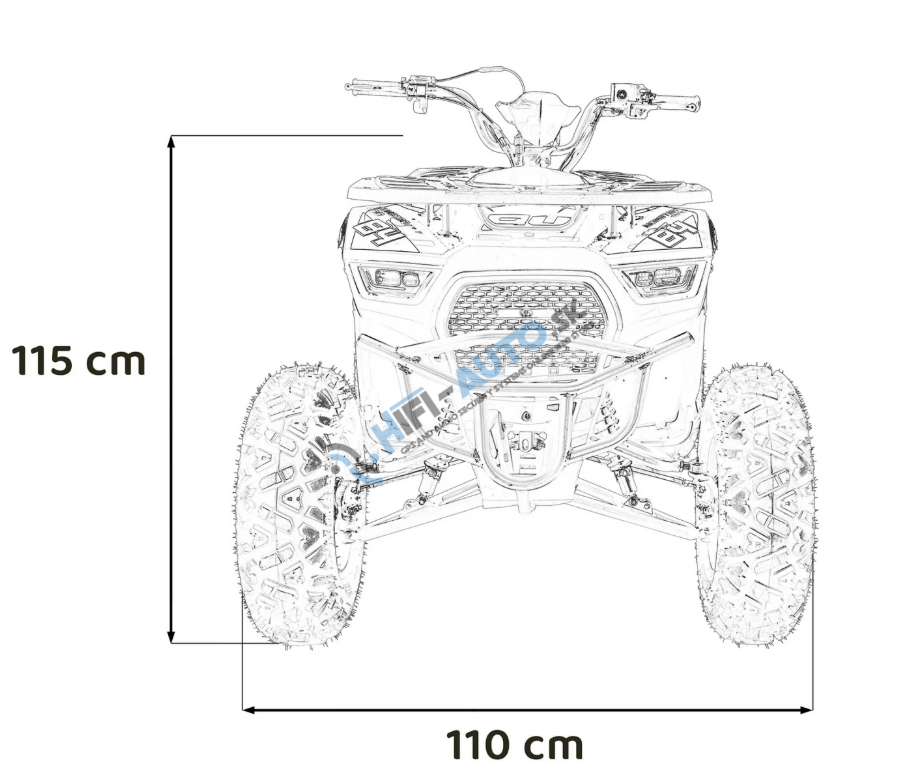 Benzínová štvorkolka MONSTER 200cc čierna
