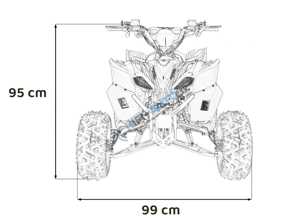 Terénna benzínová štvorkolka Desert Storm Lift červená