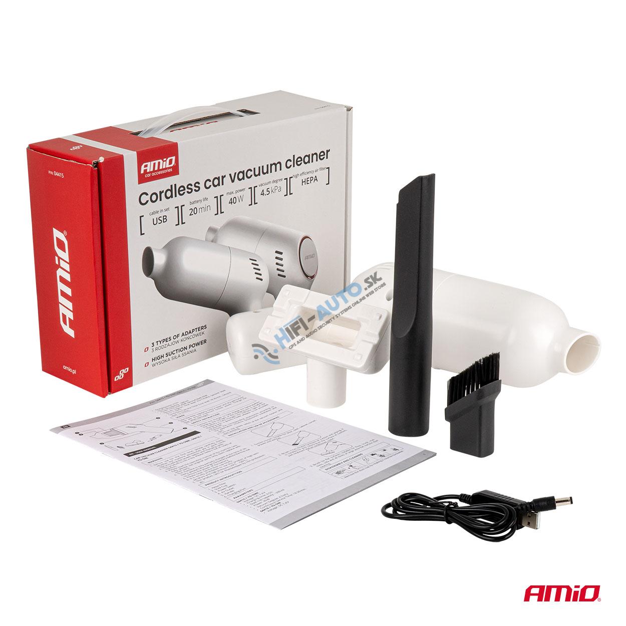 Bezdrôtový vysávač do auta 40W 4,5kPa USB-C VC-07 HEPA