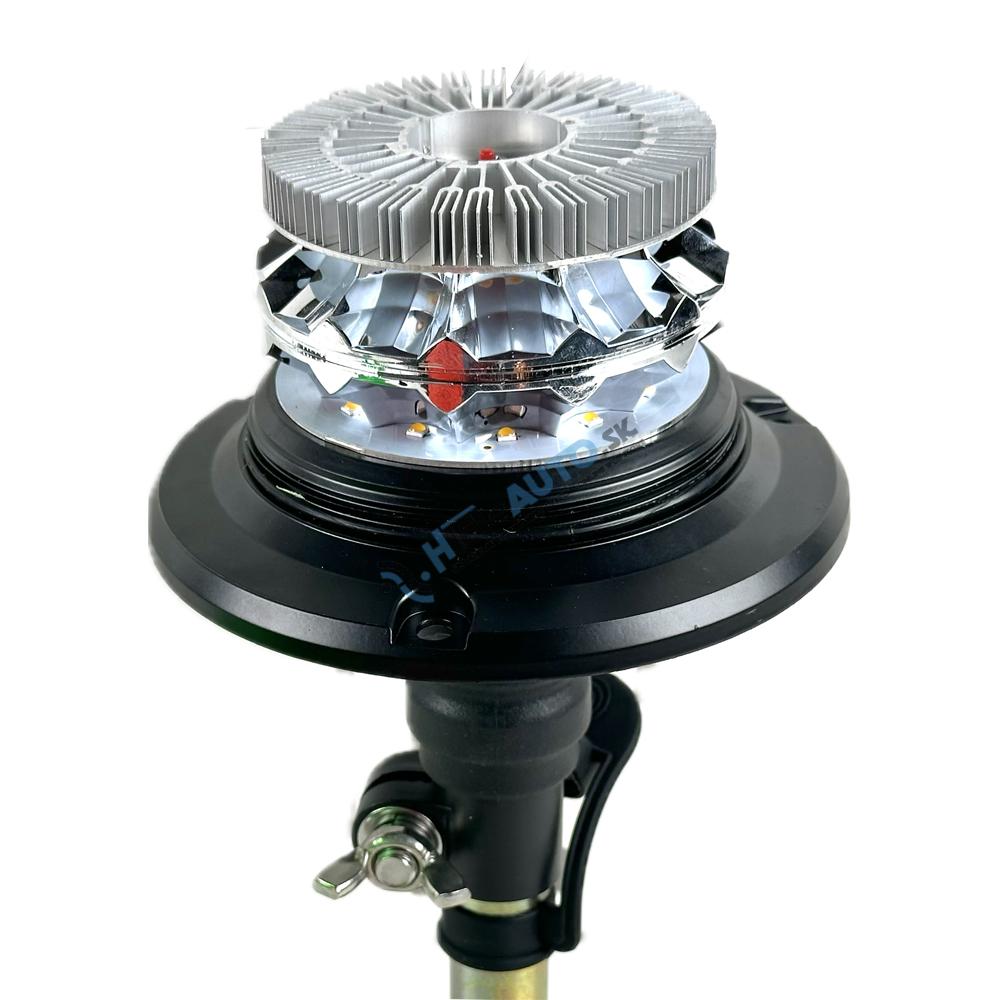 LED maják, 12-24V, 24xLED zelený, na hrot
