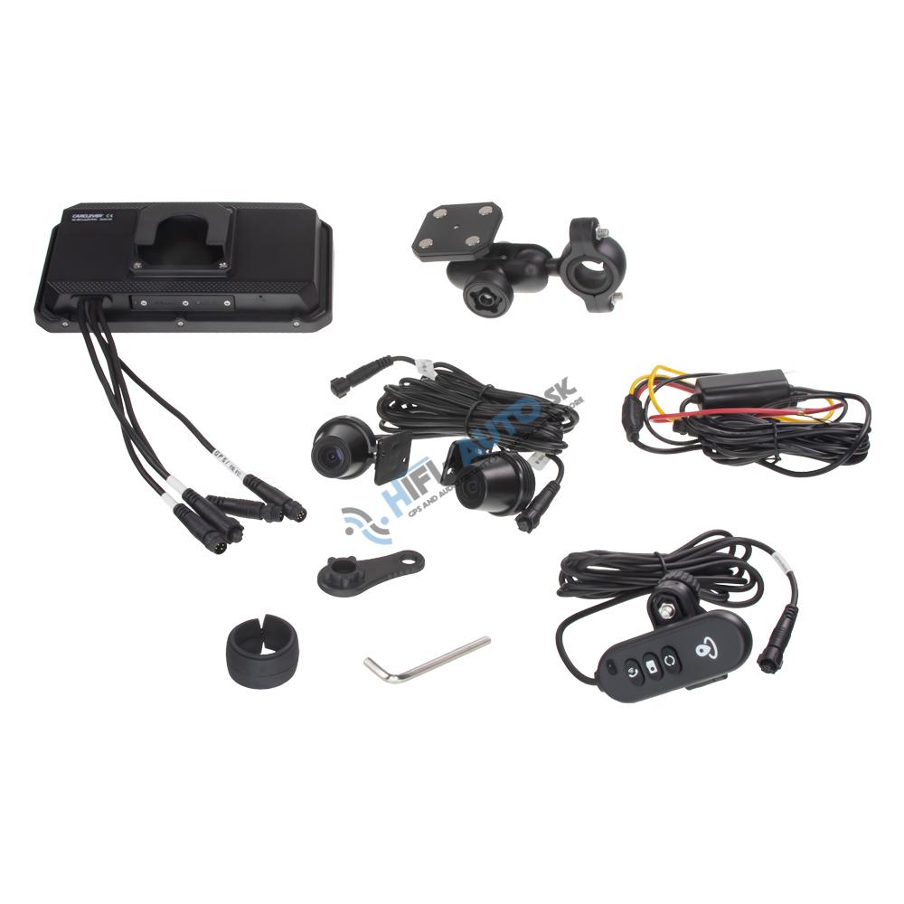 Monitor 6" na motocykel s Apple CarPlay, Android auto, Bluetooth, DVR, GPS