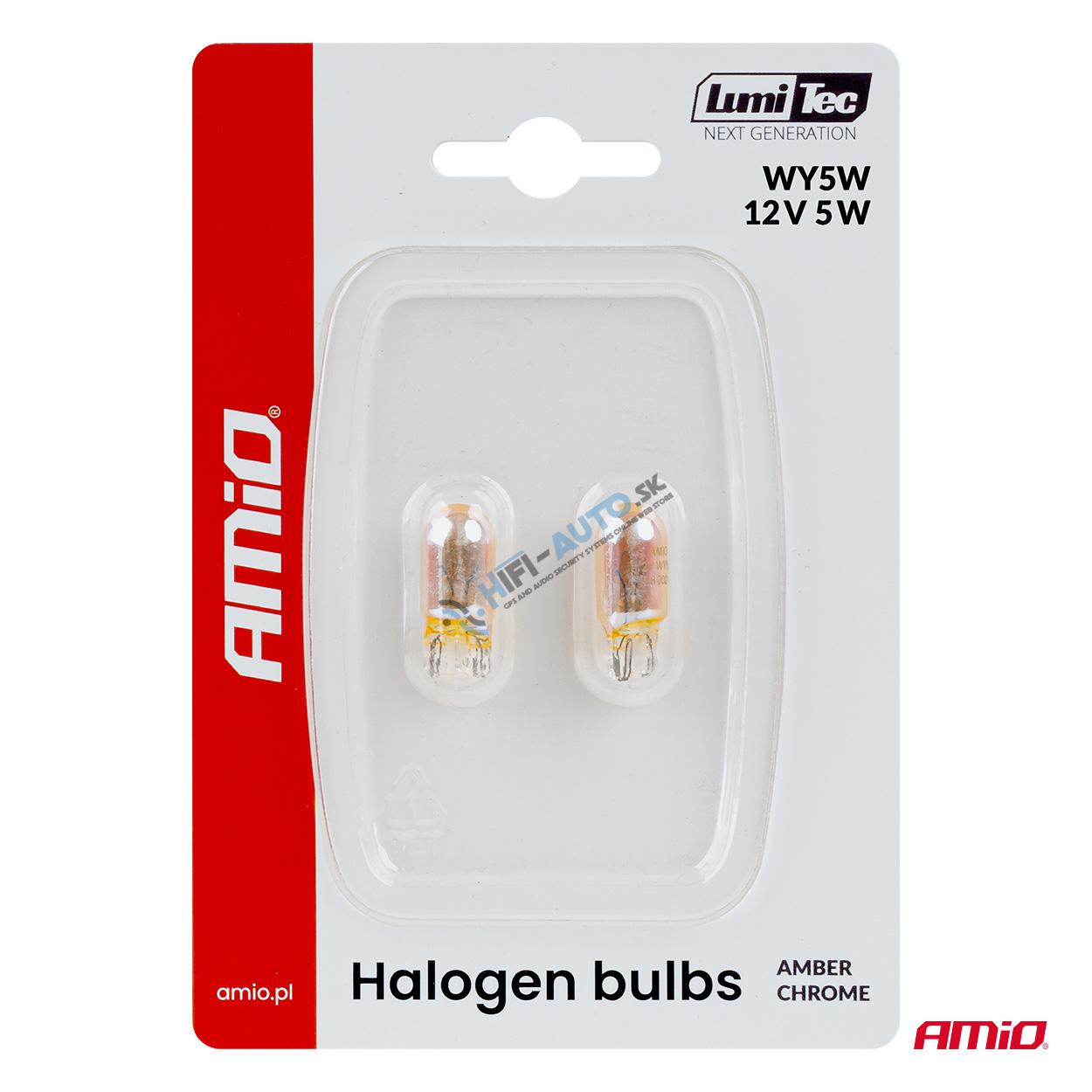 Halogénové žiarovky WY5W 12V5W LumiTec oranžové chrómové 2 ks