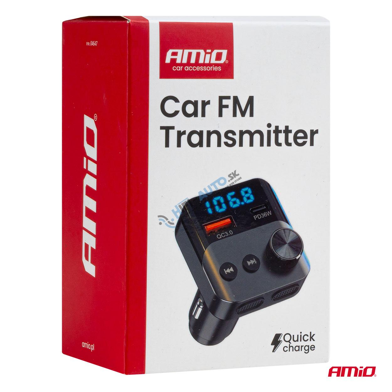 FM transmitter 1×USB-A 1×USB-C 12/24V