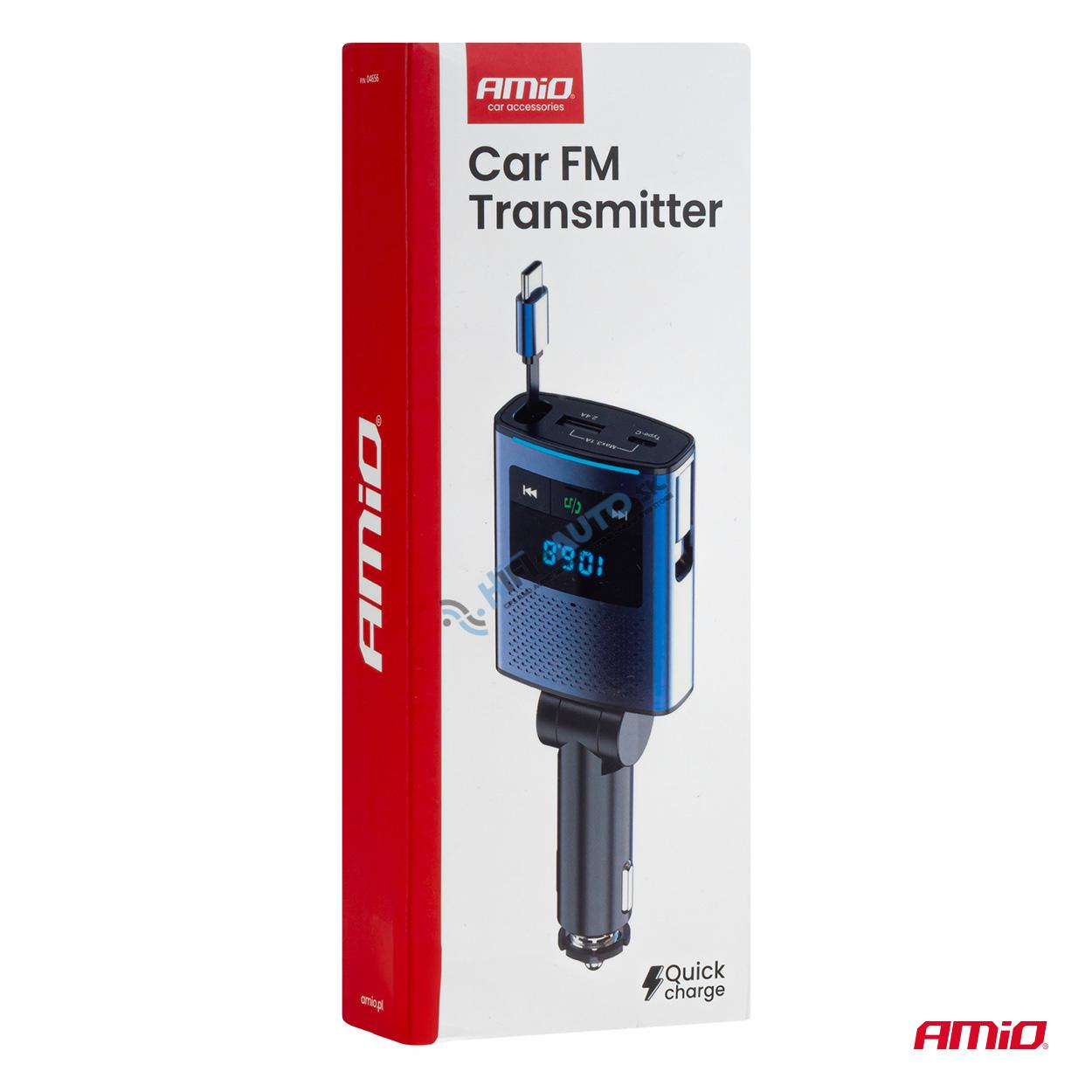 FM transmitter 1×USB-A 1×USB-C 12/24V