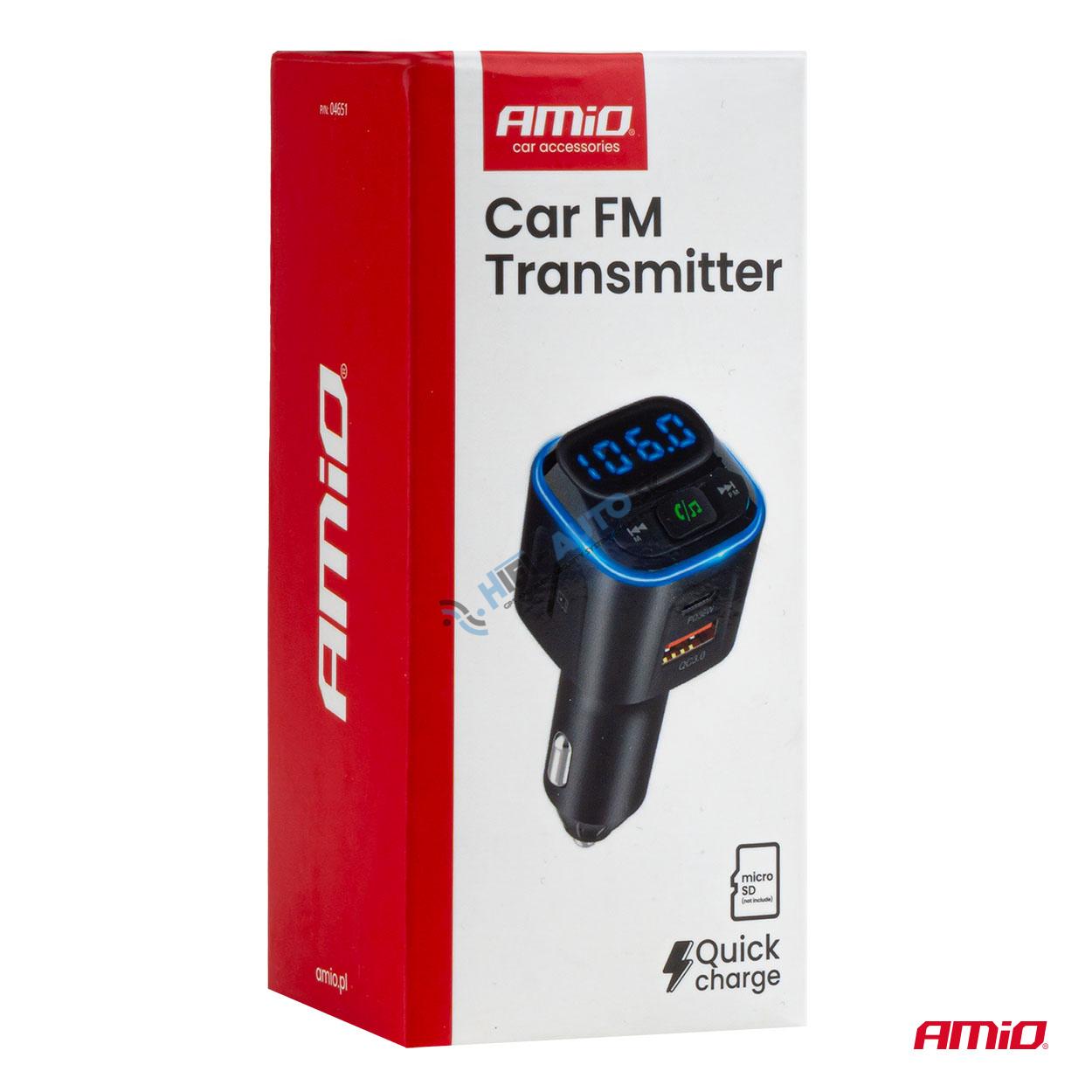 FM transmitter 1×USB-A 2×USB-C 12/24V