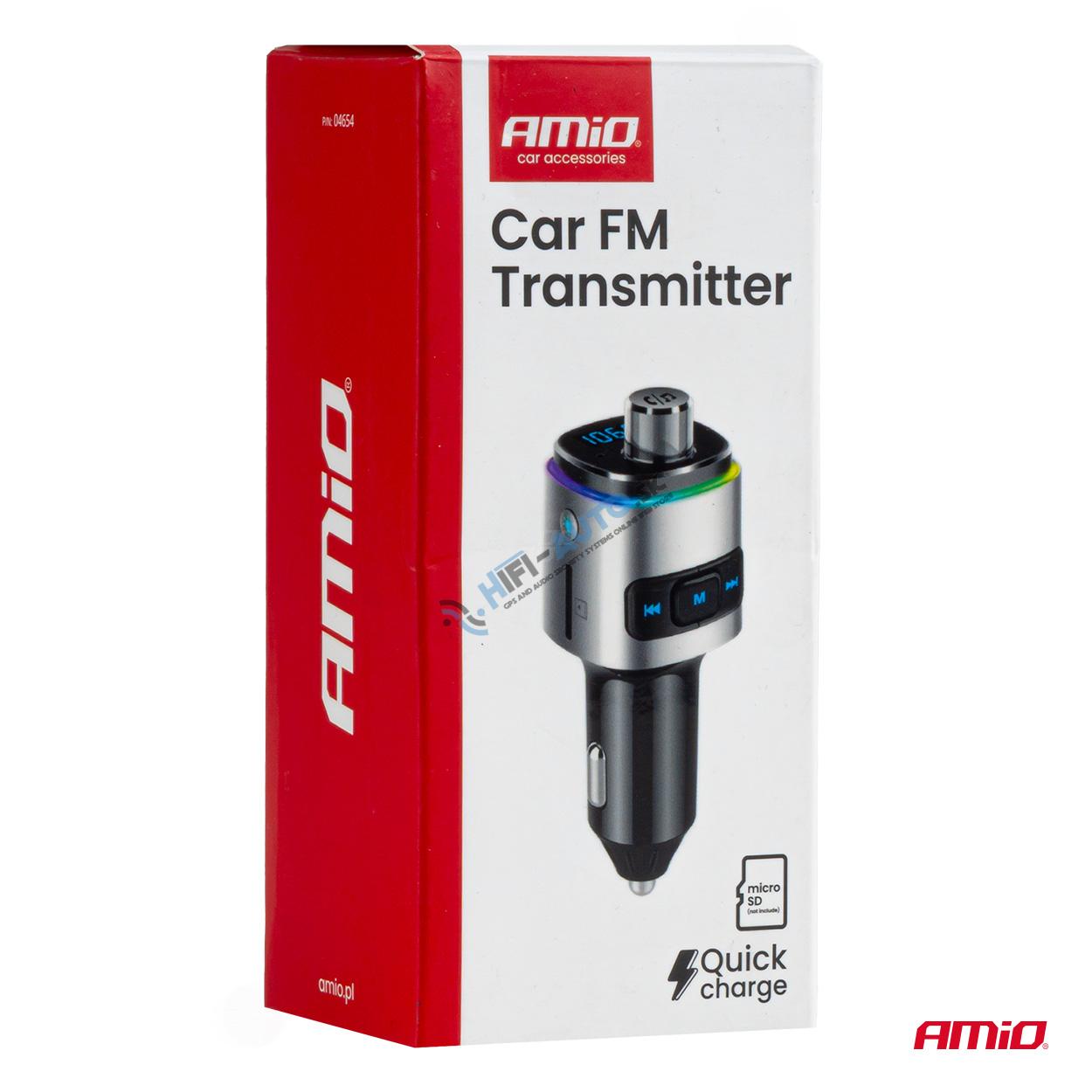 FM transmitter 2×USB-A microSD 12/24V