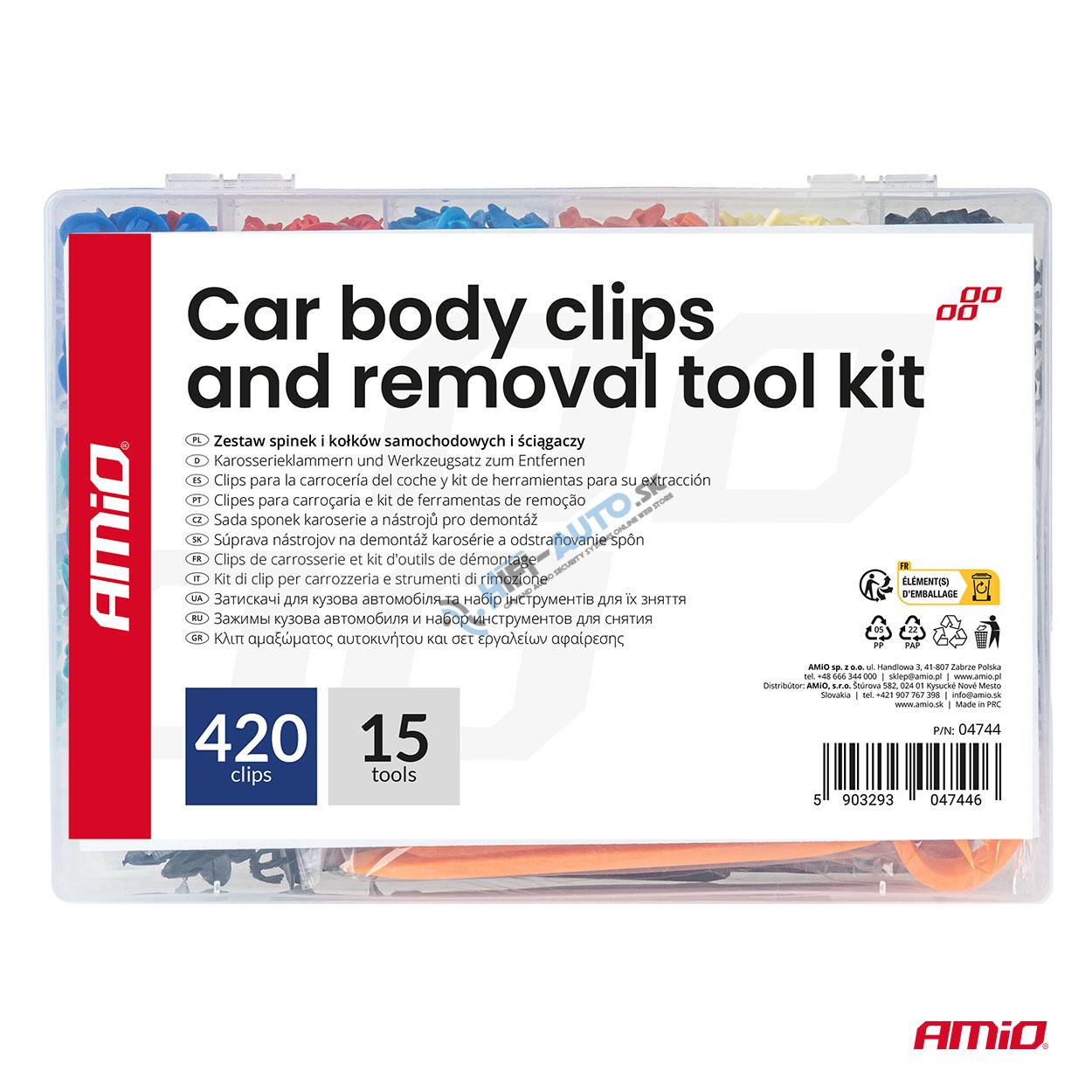 Súprava nástrojov na demontáž karosérie a odstraňovanie spôn 420+15 ks