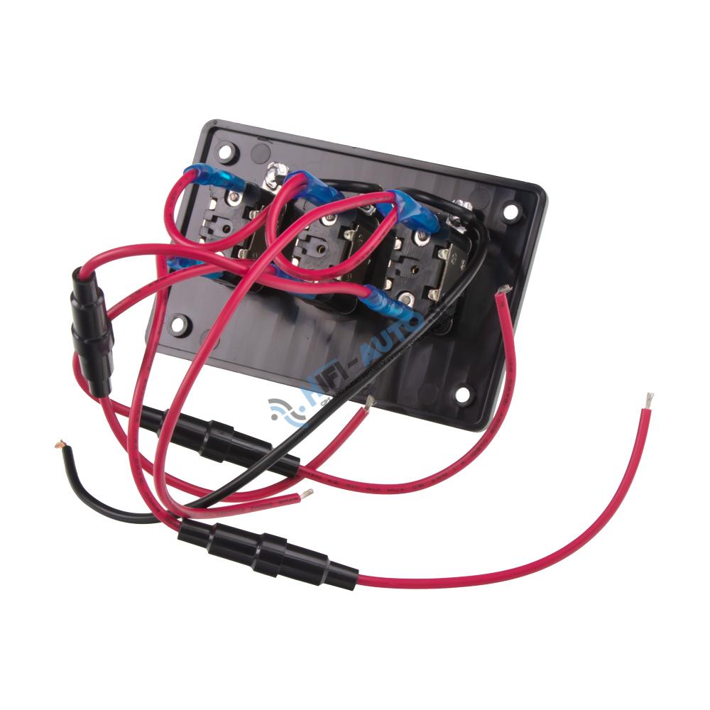 Panel s 3x spínačom 12/24V