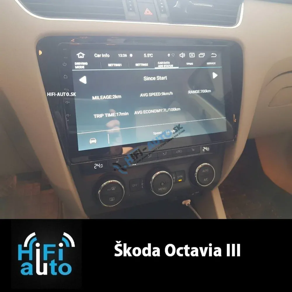 ANDROID 14 Škoda Octavia III autorádio