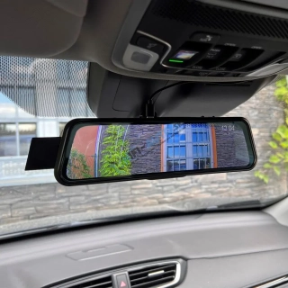 Monitor 9,66" s Apple CarPlay, Android auto, Bluetooth, Dual DVR v zrkadle pre montáž na zrkadlo