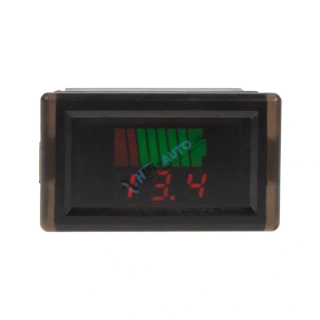 Digitálny voltmeter s ukazovateľom stavu batérie 6/12/24V