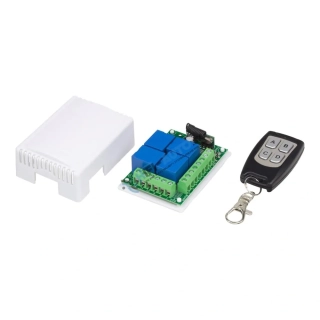 Diaľkovo ovládaný spínač 12V / 4 x 10A