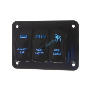 Panel s 3x spínačmi Rocker 12/24V
