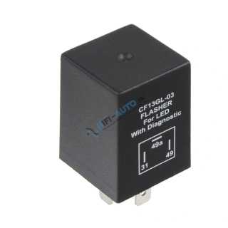Prerušovač blinkrov LED, 12V, 1-10A pre európske vozidlá