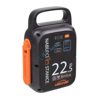 Prenosná nabíjacia stanica s dynamom Carclever, Li-Ion 22.500mAh, 83,25Wh