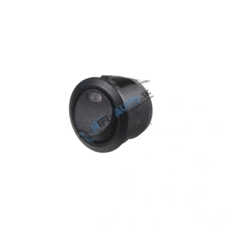 Spínač kolískový okrúhly 20A červená LED