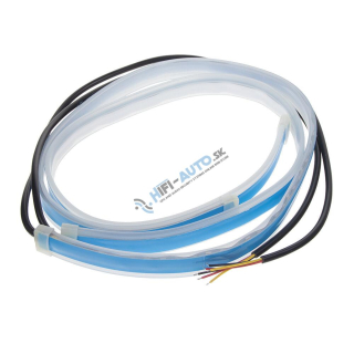 LED pásik, dynamické blinkre oranžová / pozičné svetlá biela, 60 cm