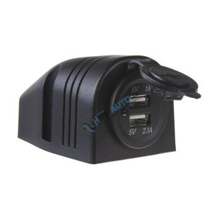 2x USB zásuvka vodeodolná v prídavnom paneli