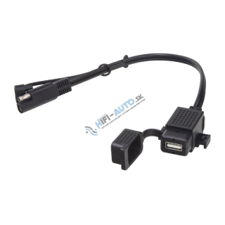 Zásuvka s panelom nabíjacia 1x USB vodeodolná, 136cm