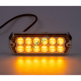 PROFI SLIM výstražné LED svetlo vonkajšie, oranžové, 12-24V, ECE R10