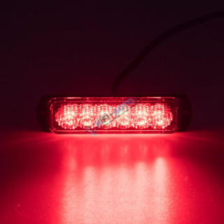 x SLIM výstražné LED svetlo vonkajšie, červené, 12-24V, ECE