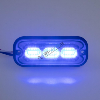 PREDATOR 3x4W LED, 12-24V, modrý, ECE R10