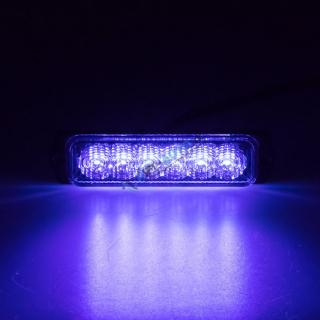 x SLIM výstražné LED svetlo vonkajšie, modré, 12-24V, ECE R65