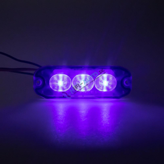 PROFI SLIM výstražné LED svetlo vonkajšie, modré, 12-24V, ECE R10