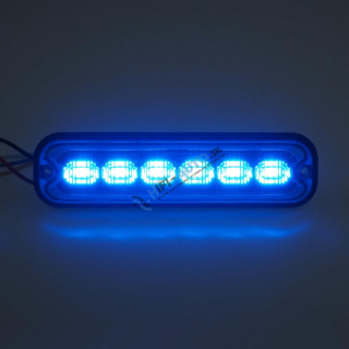 PREDATOR 6x4W LED, 12-24V, modrý, ECE R65