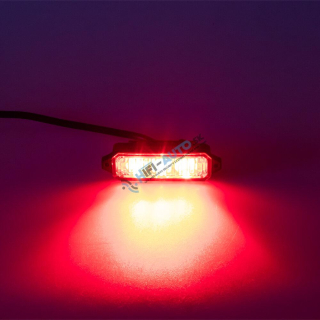MINI PREDATOR 3x1W LED, 12-24V, červený, ECE R10