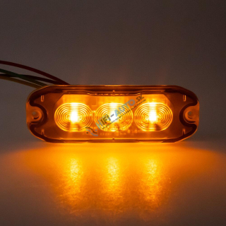PROFI SLIM výstražné LED svetlo vonkajšie, oranžové, 12-24V, ECE R65