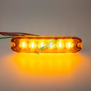 PROFI SLIM výstražné LED svetlo vonkajšie, oranžové, 12-24V, ECE R65