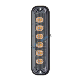 PREDATOR 6x4W LED vertikálny, 12-24V, oranžový, ECE R65