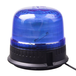 LED maják, 12-24V, 24xLED modrý, magnet, ECE R65